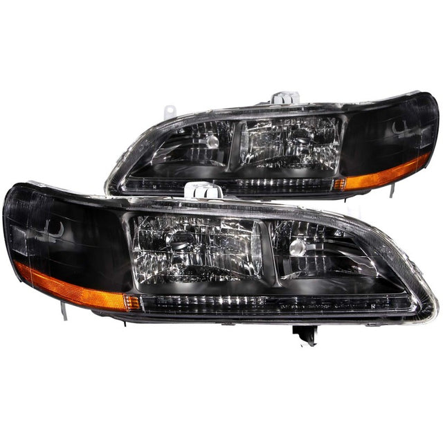 ANZO 1998-2002 Honda Accord Crystal Headlights Black - RPL Performance