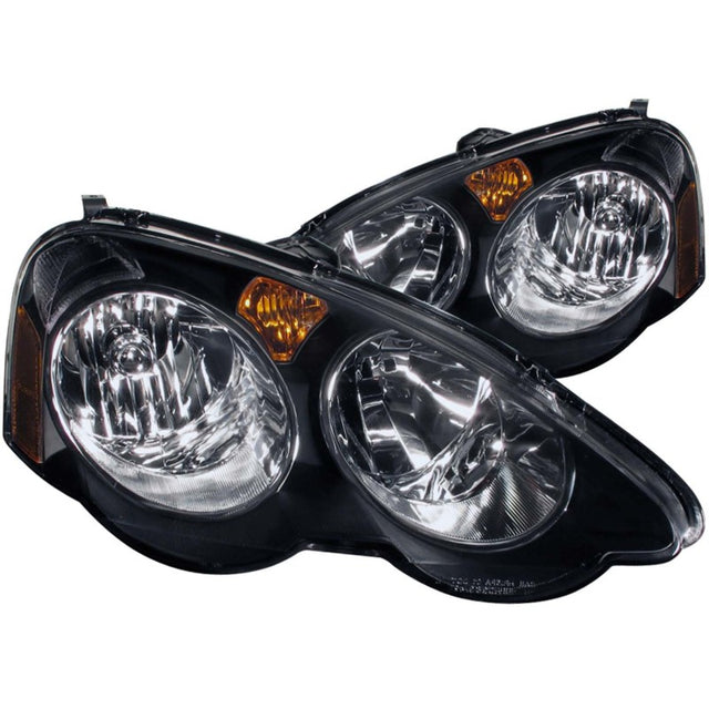 ANZO 2002-2004 Acura Rsx Crystal Headlights Black - RPL Performance
