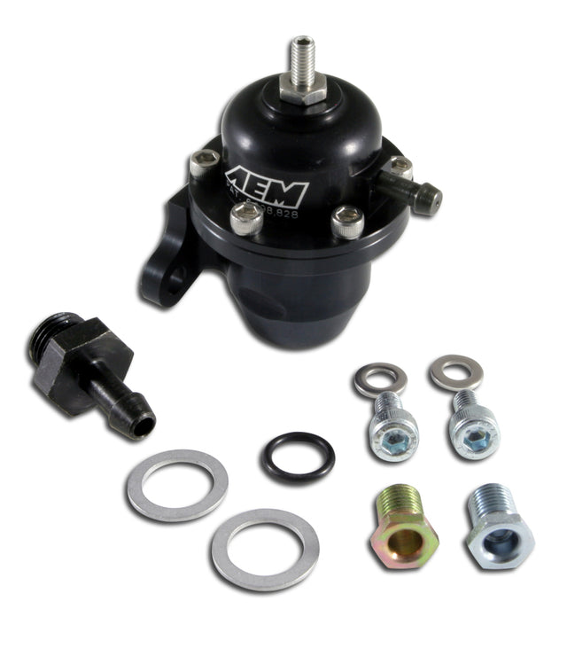 AEM 98-99 Acura CL / 00-05 S2000 / 98-02 Accord / 96-00 Civic Black Adjustable Fuel Pressure Regulat - RPL Performance