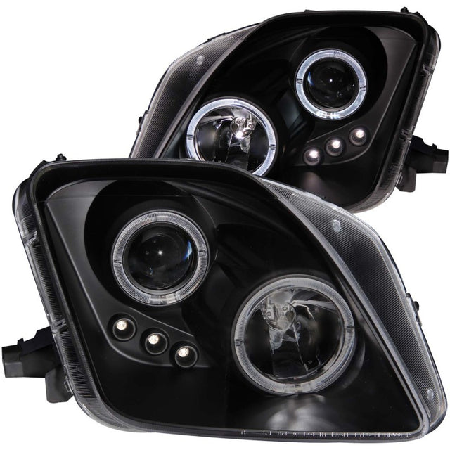 ANZO 1997-2001 Honda Prelude Projector Headlights w/ Halo Black w/ LED - RPL Performance