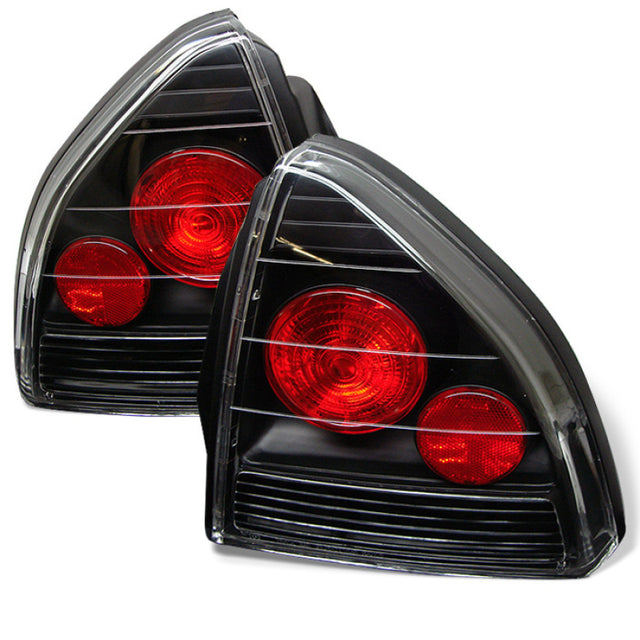 Spyder Honda Prelude 92-96 Euro Style Tail Lights Black ALT-YD-HP92-BK - RPL Performance