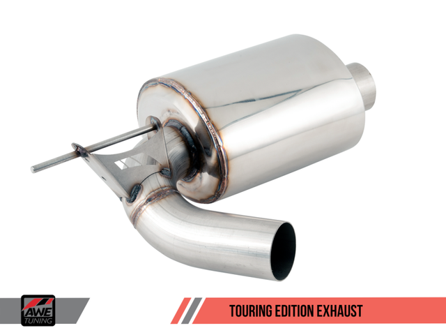 AWE Tuning BMW F3X 340i Touring Edition Axle-Back Exhaust - Chrome Silver Tips (102mm) - RPL Performance