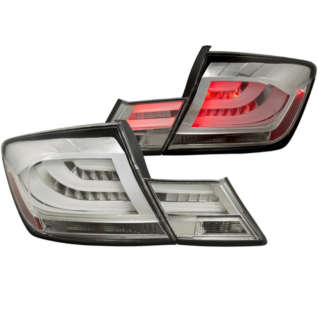 ANZO 2013-2015 Honda Civic (excludes hybrid) LED Taillights Chrome - RPL Performance