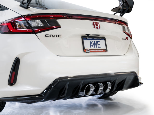 AWE Tuning 2023 Honda Civic Type R FL5 Touring Edition Exhaust w/ Triple Chrome Silver Tips - RPL Performance
