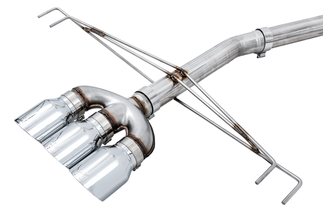 AWE Tuning 2017+ Honda Civic Type R Track Edition Exhaust w/Front Pipe & Triple Chrome Silver Tips - RPL Performance