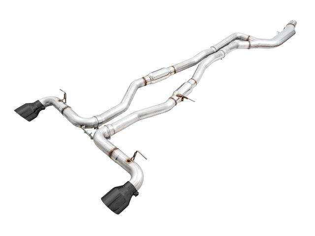 AWE 2020 Toyota Supra A90 Resonated Track Edition Exhaust - 5in Diamond Black Tips - RPL Performance