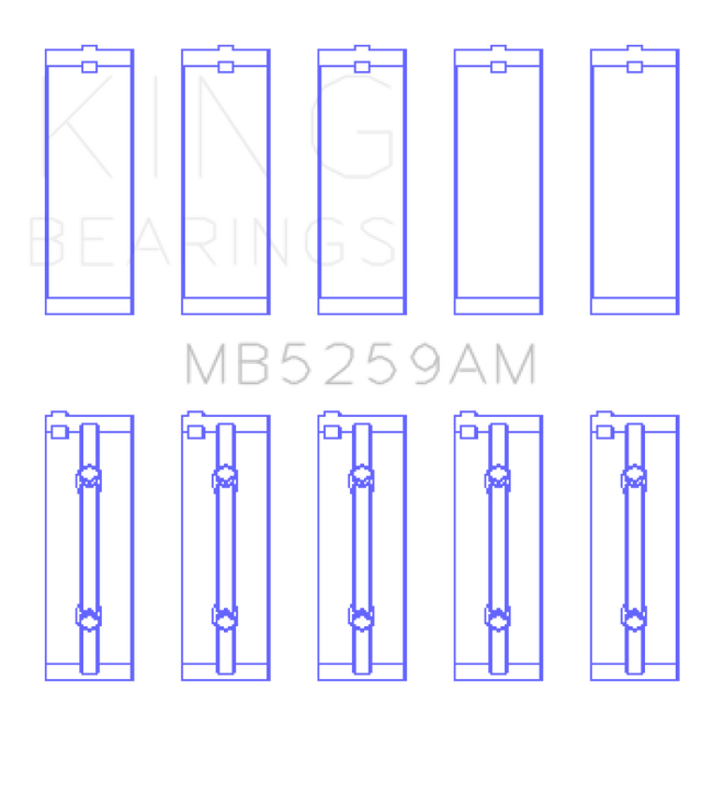 King Acura B18A1/B1/C1/C5 K20A / K24A (Size STD) Main Bearing Set - RPL Performance