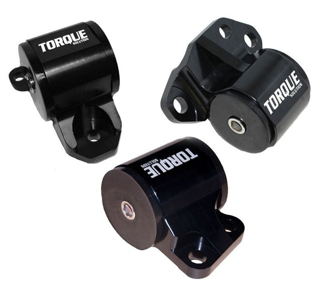 Torque Solution 3pc Billet Engine Mount Kit (2bolt): 92-95 Honda Civic/94-01 Integra/93-97 Del Sol - RPL Performance