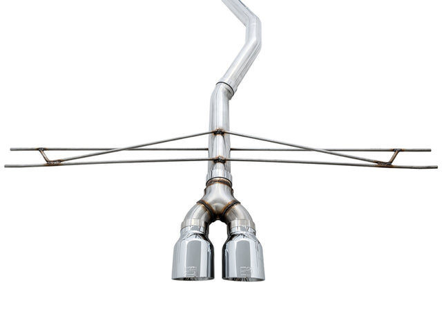 AWE Tuning 2016+ Honda Civic Si Track Edition Exhaust w/Front Pipe & Dual Chrome Silver Tips - RPL Performance