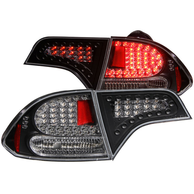 ANZO 2006-2011 Honda Civic LED Taillights Black - RPL Performance