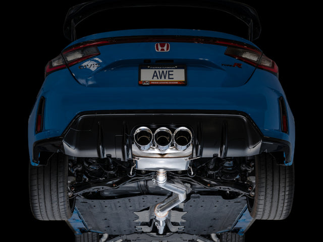 AWE Tuning 2023 Honda Civic Type R FL5 Touring Edition Exhaust w/ Triple Chrome Silver Tips - RPL Performance