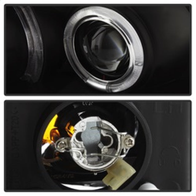 Spyder Honda Civic 06-08 2Dr Projector Headlights LED Halo Black High H1 Low H1 PRO-YD-HC06-2D-HL-BK - RPL Performance