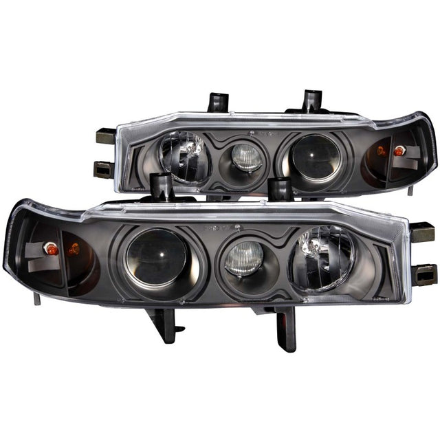 ANZO 1990-1993 Honda Accord Projector Headlights w/ Halo Black 1pc - RPL Performance