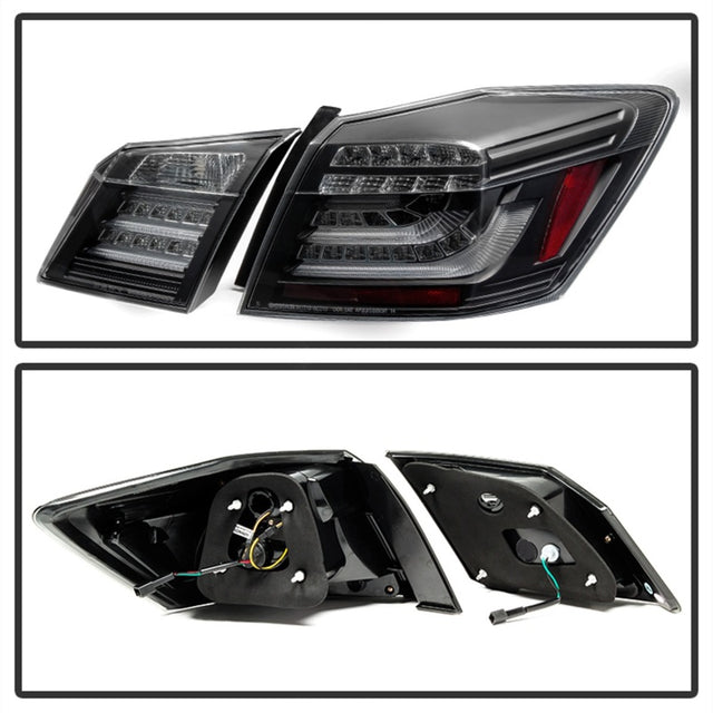 Spyder Honda Accord 2013-2015 4DR LED Tail Lights - Black ALT-YD-HA13LED-LED-BK - RPL Performance