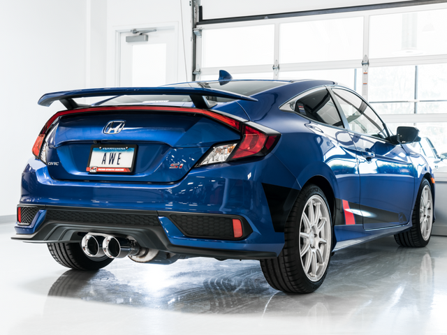 AWE Tuning 17+ Honda Civic SI 1.5L / Type R 2.0L Turbo Triple-to-Dual Tip Conversion Kit - RPL Performance