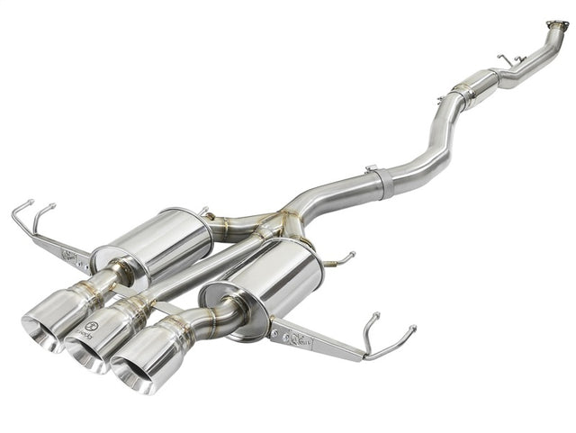 aFe Takeda 3in 304 SS Cat-Back Exhaust w/ Tri-Polished Tips 17-18 Honda Civic Type R L4 2.0L (t) - RPL Performance