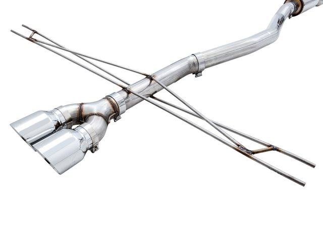 AWE Tuning 2016+ Honda Civic Si Track Edition Exhaust w/Front Pipe & Dual Chrome Silver Tips - RPL Performance