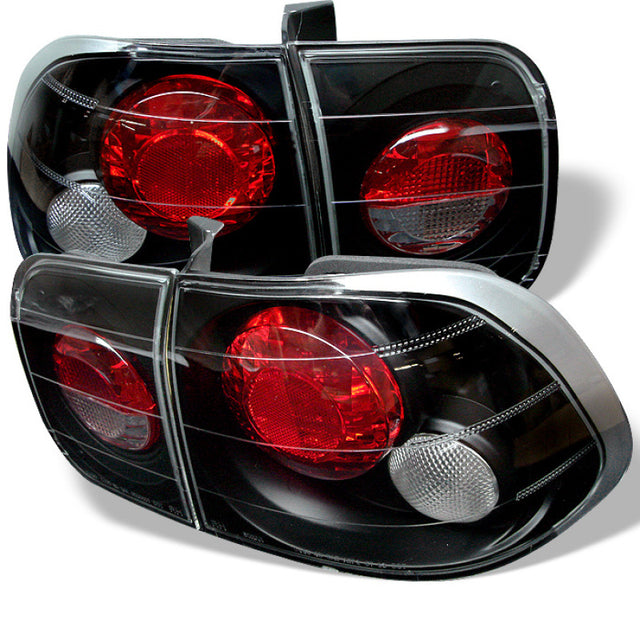Spyder Honda Civic 96-98 4Dr Euro Style Tail Lights Black ALT-YD-HC96-4D-BK - RPL Performance