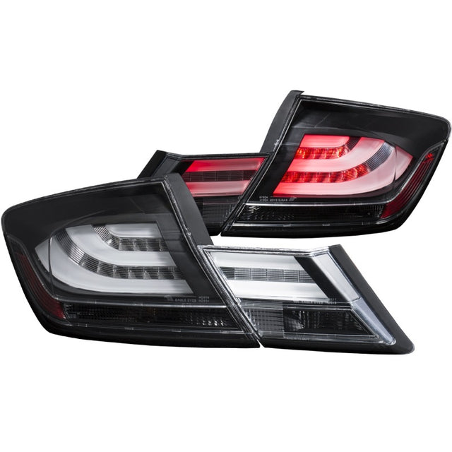 ANZO 2013-2015 Honda Civic LED Taillights Black - RPL Performance