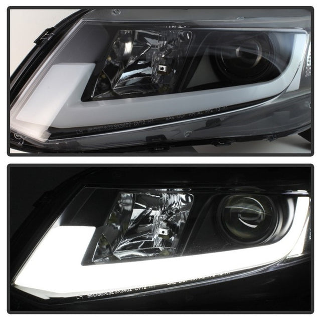 Spyder 12-14 Honda Civic (Excl. 2014 Coupe) Projector Headlights Lgtbr DRL Black PRO-YD-HC12-DRL-BK - RPL Performance