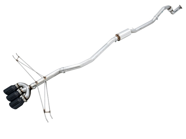 AWE Tuning 2016+ Honda Civic Si Track Edition Exhaust w/Front Pipe & Triple Diamond Black Tips - RPL Performance