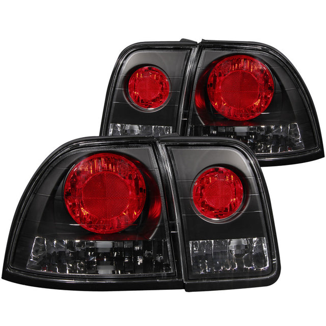 ANZO 1996-1997 Honda Accord Taillights Black - RPL Performance