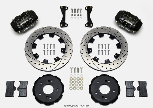 Wilwood Forged Dynalite Front Hat Kit 12.19in Drilled 02-06 Acura RSX-5 Lug - RPL Performance