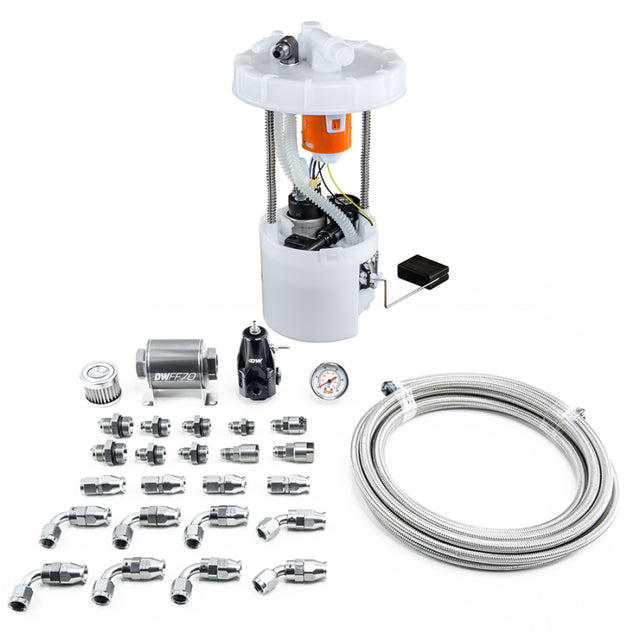 DeatschWerks 06-11 Honda Civic Si K20 DW400 Pump Module & Return Kit w/PTFE Fuel Lines - RPL Performance