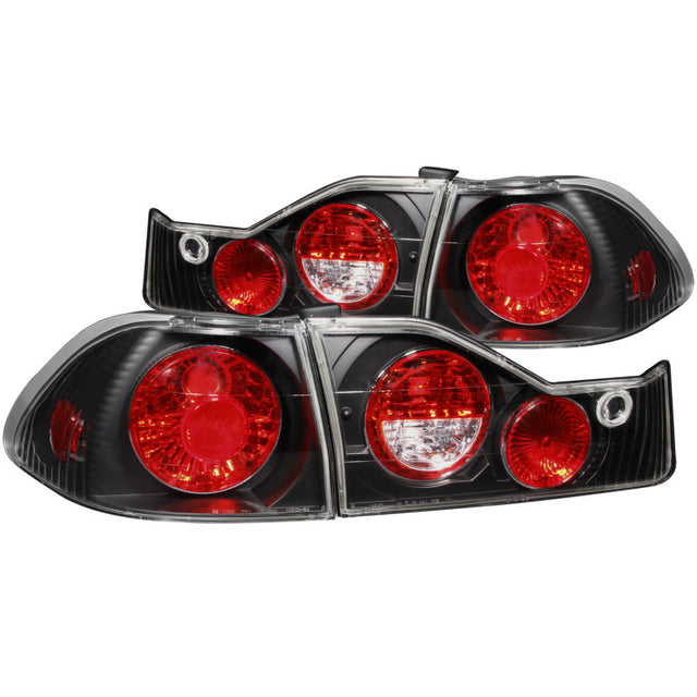 ANZO 1998-2000 Honda Accord Taillights Black - RPL Performance
