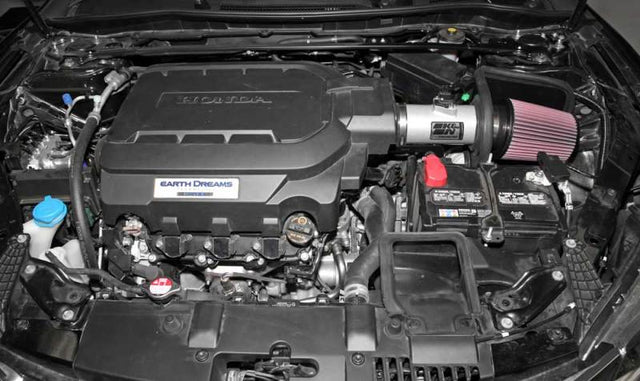 K&N 13-14 Honda Accord 3.5L V6 69 Series Typhoon Air Intake System - Silver Cold Air Intake Kit - RPL Performance