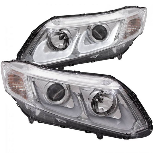 ANZO 2012-2015 Honda Civic Projector Headlights w/ U-Bar Chrome - RPL Performance
