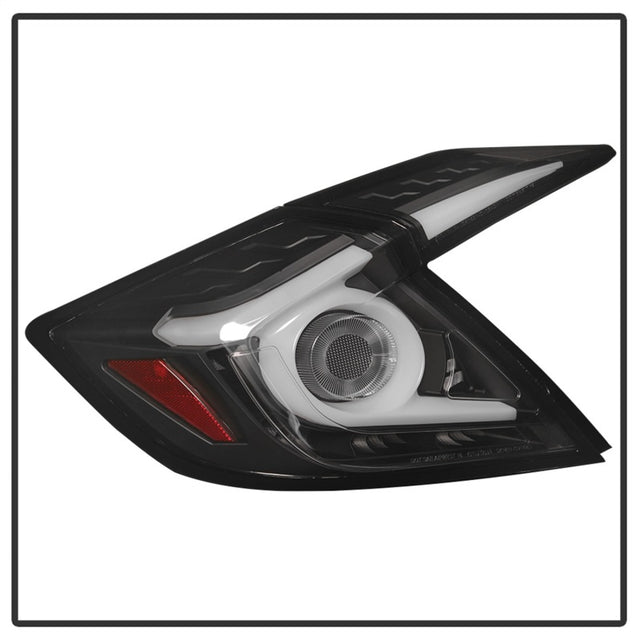 Spyder 16-19 Honda Civic 4 Door Light Bar LED Tail Lights - Black - ALT-YD-HC164D-LB-BK - RPL Performance