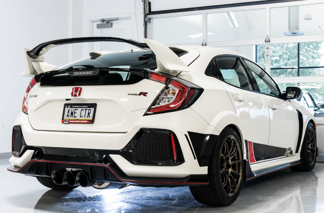 AWE Tuning 2017+ Honda Civic Type R Touring Edition Exhaust w/Front & Mid Pipe - Diamond Blk Tips - RPL Performance