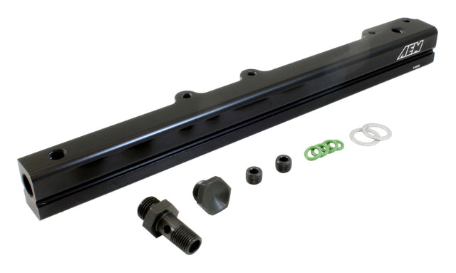 AEM 96-00 Civic CX/DX/LX/EX & 96-97 Del Sol S/Si Black Fuel Rail - RPL Performance