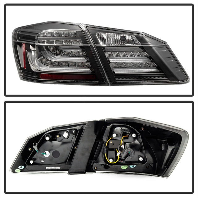 Spyder Honda Accord 2013-2015 4DR LED Tail Lights - Black ALT-YD-HA13LED-LED-BK - RPL Performance