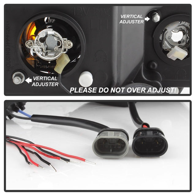 Spyder Honda Civic 06-08 2Dr Projector Headlights LED Halo Black High H1 Low H1 PRO-YD-HC06-2D-HL-BK - RPL Performance