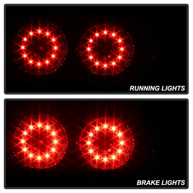 Spyder Acura RSX 02-04 LED Tail Lights Red Clear ALT-YD-ARSX02-LED-RC - RPL Performance