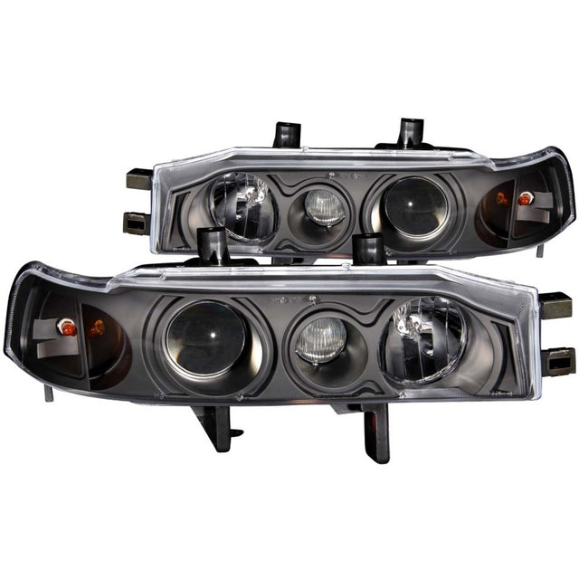 ANZO 1990-1993 Honda Accord Projector Headlights w/ Halo Black 1pc - RPL Performance