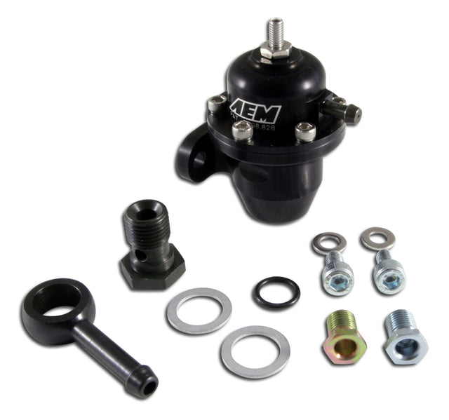 AEM 86-93 Acura / 95-98 TL / 88-91 Civic/CRX / 92-01 Prelude Black Adjustable Fuel Pressure Regulato - RPL Performance