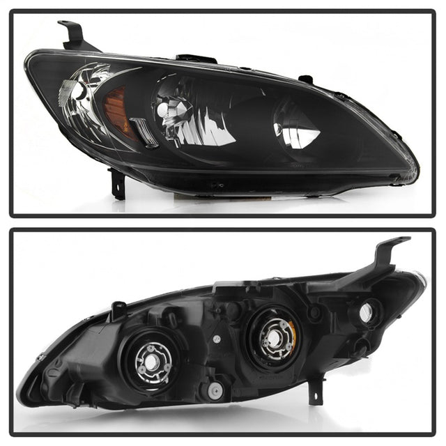 xTune 04-05 Honda Civic (Excl Hatchback/Si) OEM Style Headlights - Black (HD-JH-HC04-4D-AM-BK) - RPL Performance