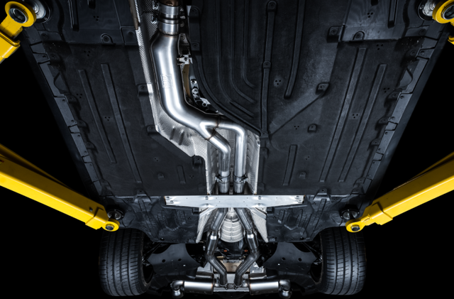 AWE 2020 Toyota Supra A90 Resonated Touring Edition Exhaust - 5in Chrome Silver Tips - RPL Performance