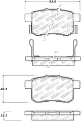 StopTech 11-17 Honda Accord Street Select Rear Brake Pads