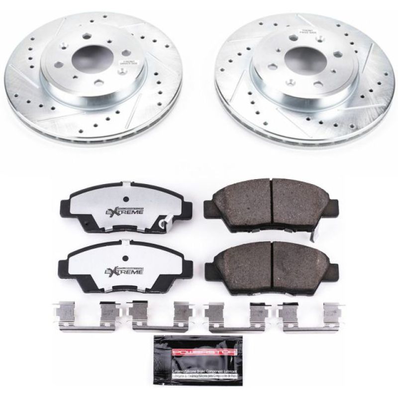 Power Stop 15-19 Honda Fit Front Z26 Street Warrior Brake Kit