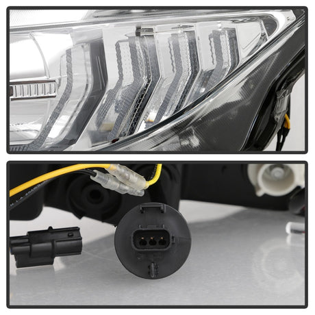 Spyder 16-18 Honda Civic 4Dr w/LED Seq Turn Sig Lights Proj Headlight - Chrome - PRO-YD-HC16-SEQ-C - RPL Performance