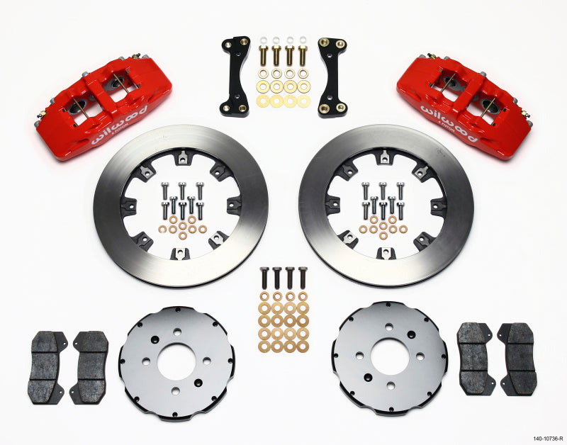 Wilwood Dynapro 6 Front Hat Kit 12.19in Red 90-99 Civic w/240 mm Disc - RPL Performance