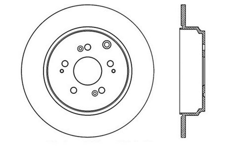 StopTech 07-14 Acura MDX / 07-14 Honda Pilot Drilled Sport Rear Right Rotor