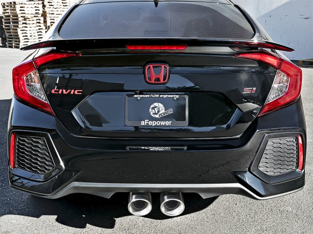 aFe Takeda 3in 304 SS Cat-Back Exhaust System w/Polished Tips 2017+ Honda Civic Si (4dr) I4 1.5L (t) - RPL Performance