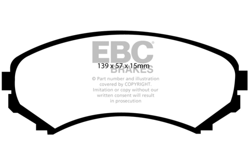 EBC 02-03 Honda Passport 3.2 Ultimax2 Front Brake Pads - RPL Performance