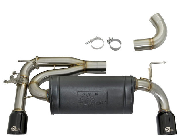 aFe MACHForce XP 16-17 BMW 340i/iX 440i/iX L6-3.0L (t) SS Axle-Back Exhaust w/Black Tip - RPL Performance