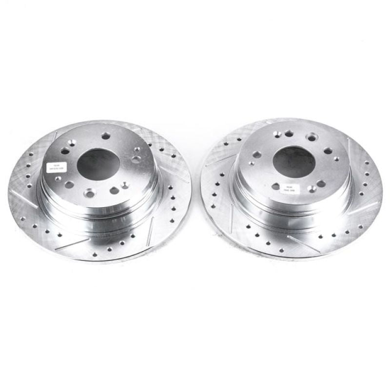 Power Stop 01-03 Acura CL Rear Evolution Drilled & Slotted Rotors - Pair - RPL Performance